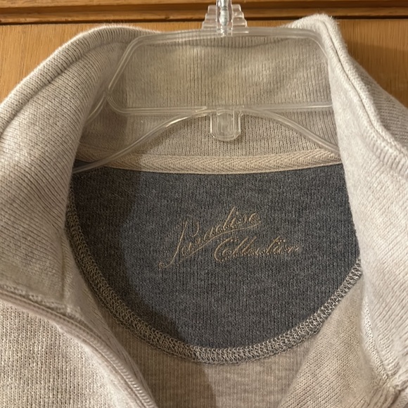 Paradise Collection Tommy Bahama Men’s Quarter Zip Pullover Sweatshirt Tan Large - Picture 4 of 12